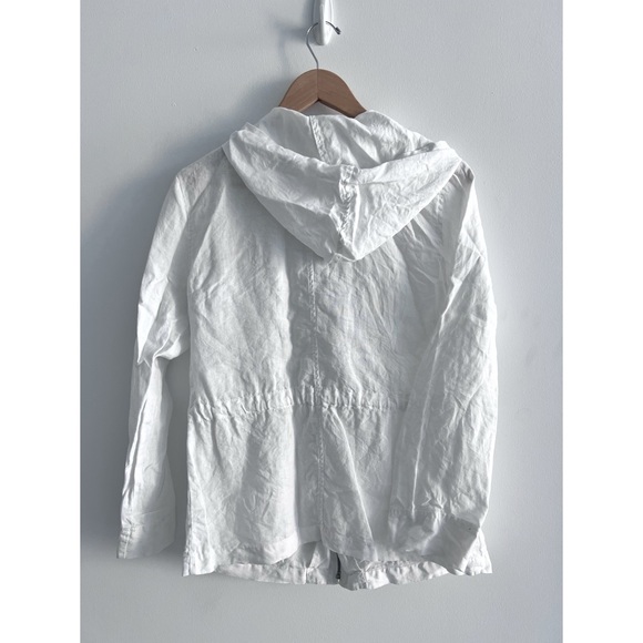 Willi Smith jacket size Small white linen hood coat - Picture 4 of 7